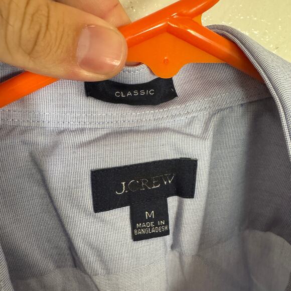 J.Crew Classic Fit Button Up Shirt Mens M Blue Long Sleeve Stretch Cotton Blend - Picture 3 of 6